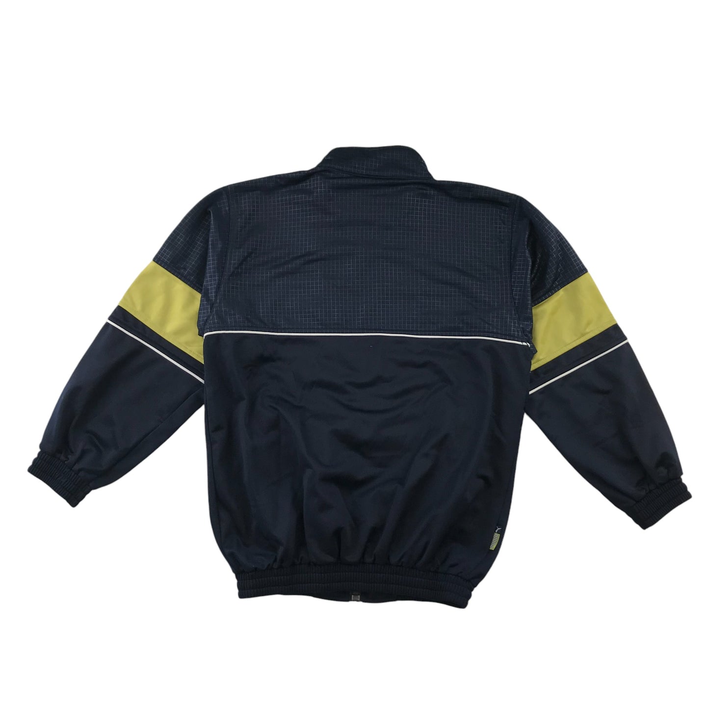 Puma sweater 8-10 years grey and yellow panelled full zipper