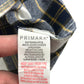 Primark Shirt Age 5 Navy White Mustard Check Pattern Long Sleeve Button Up Cotton