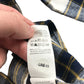 Primark Shirt Age 5 Navy White Mustard Check Pattern Long Sleeve Button Up Cotton