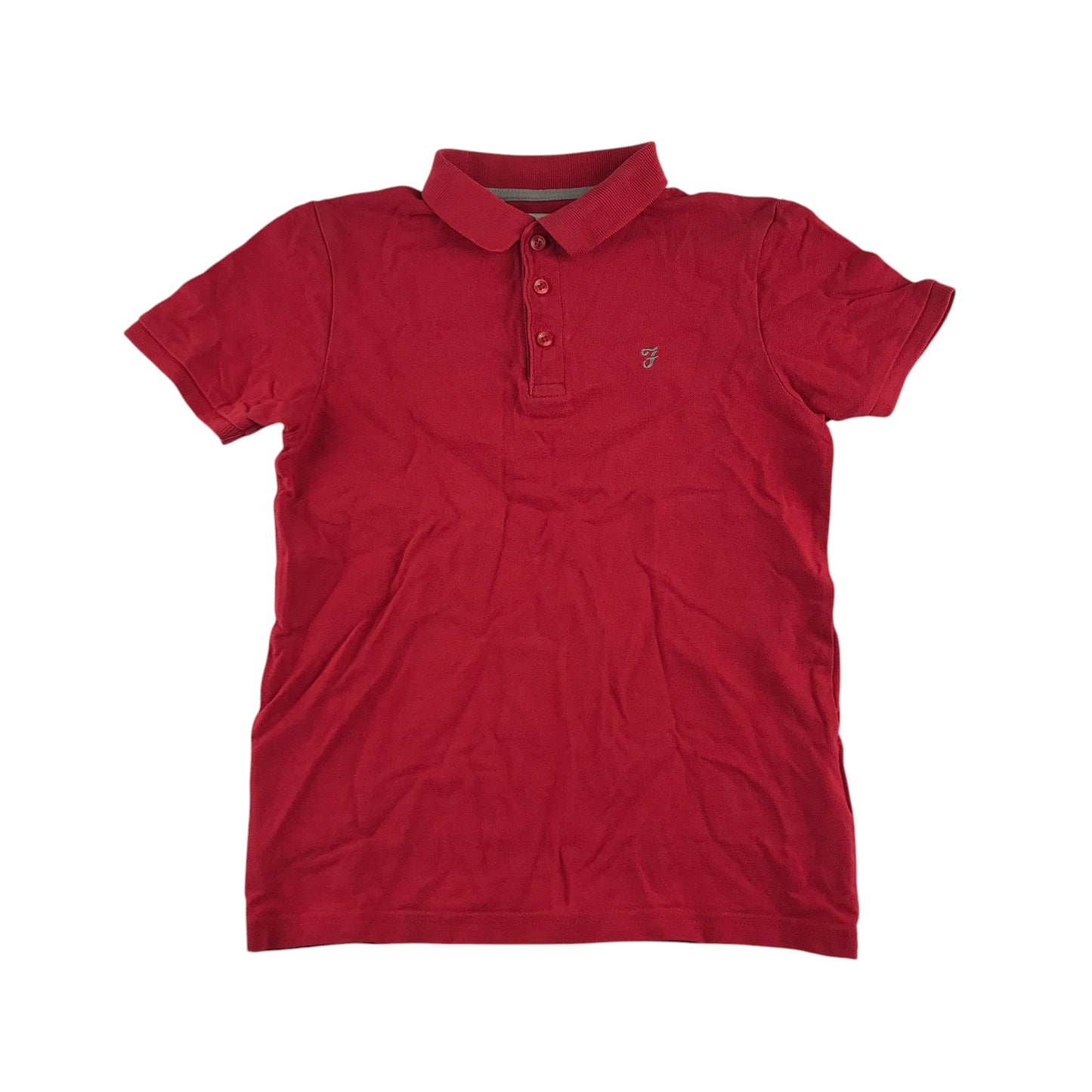 Farah polo shirt 8-9 years red short sleeve cotton