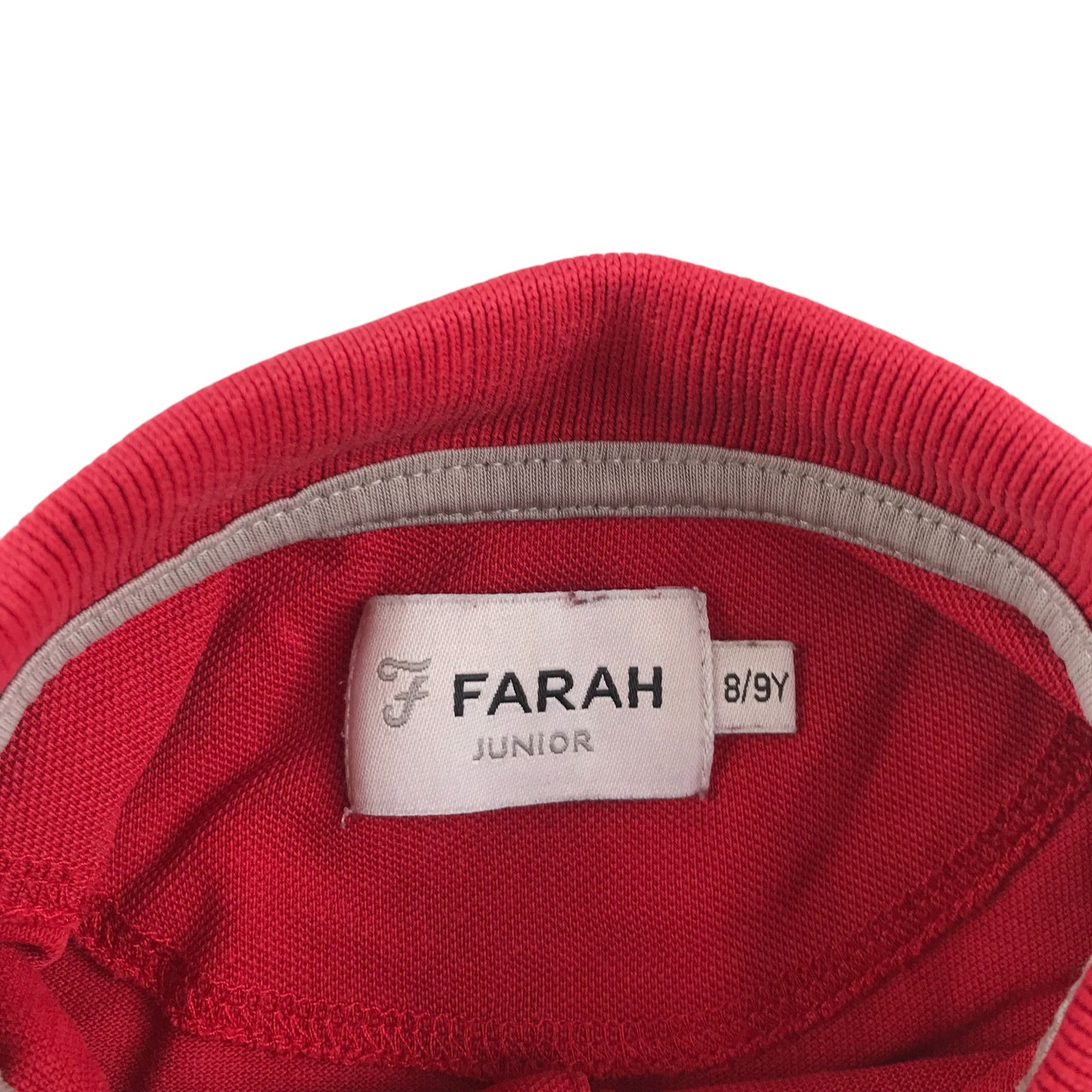 Farah polo shirt 8-9 years red short sleeve cotton