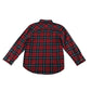 H&M Shirt Age 5 Red Navy Check Pattern Long Sleeve Button Up Cotton