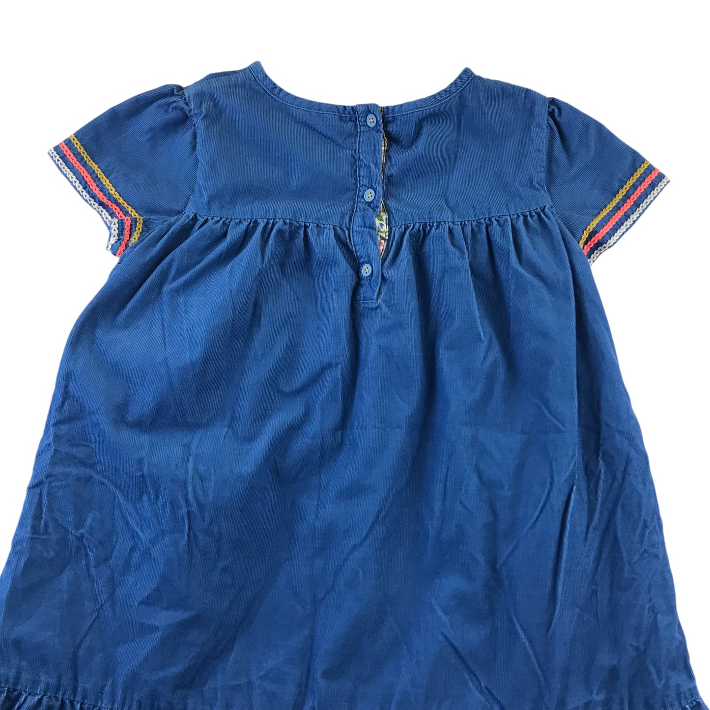 Mini Boden dress 9-10 years blue corduroy A-line horse patchworks