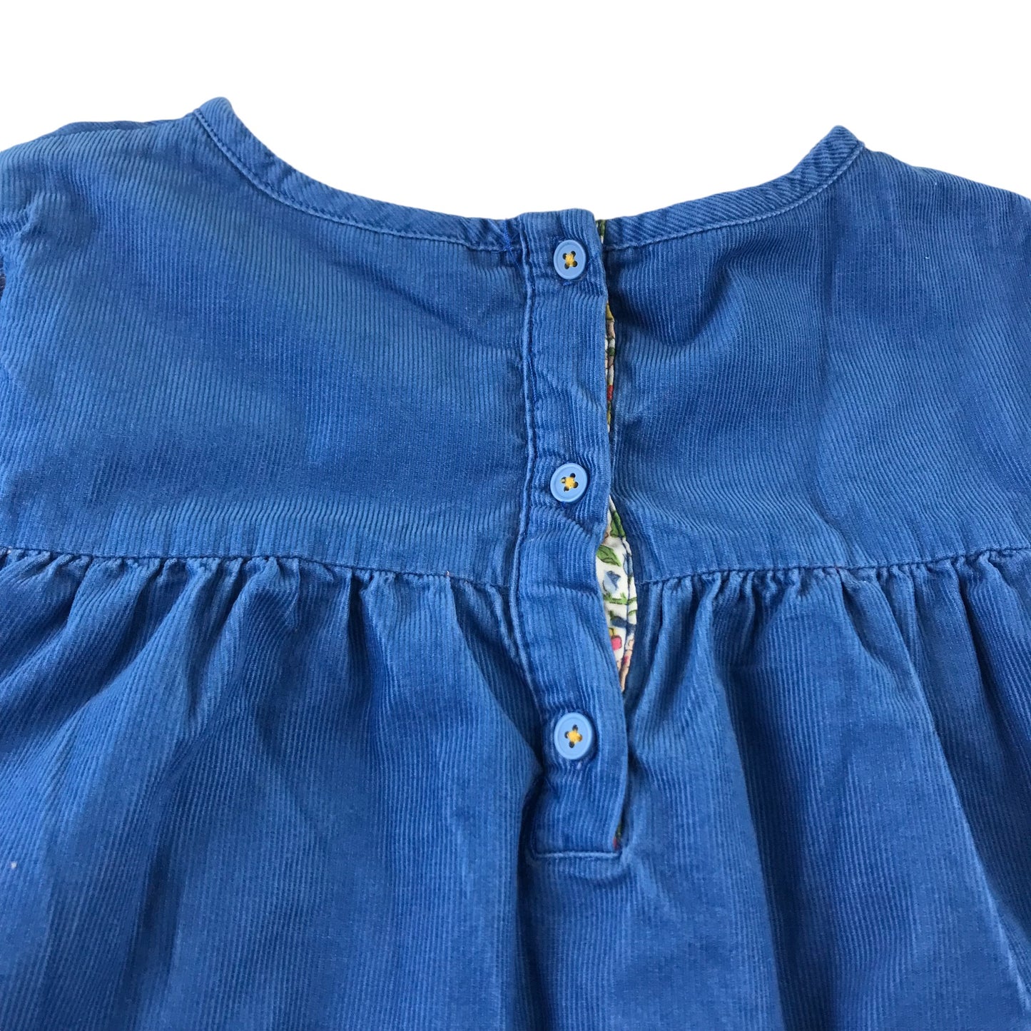 Mini Boden dress 9-10 years blue corduroy A-line horse patchworks