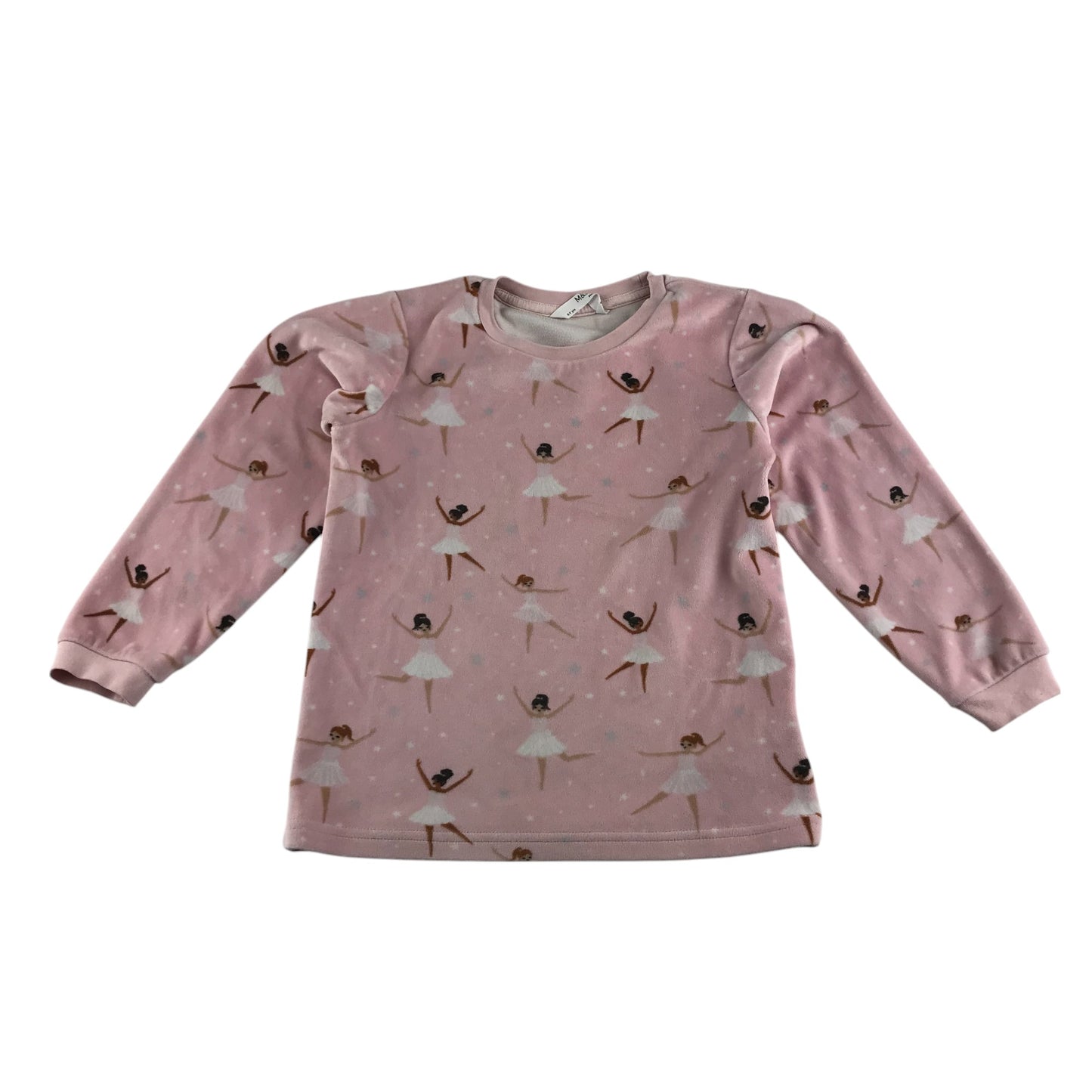 M&S pyjama set 6-7 years light pink ballerina prints