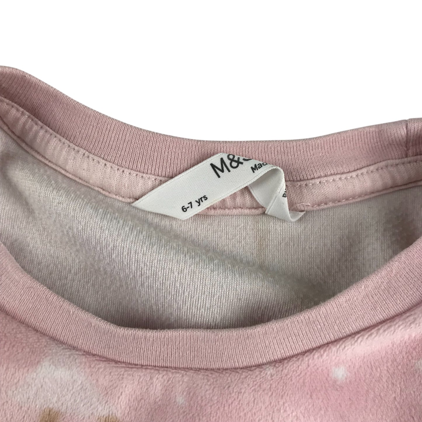 M&S pyjama set 6-7 years light pink ballerina prints