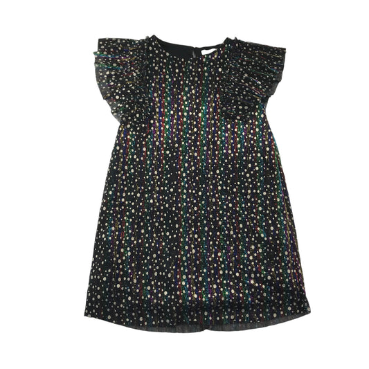 Next dress 5-6 years multicolour metallic shiny A-line