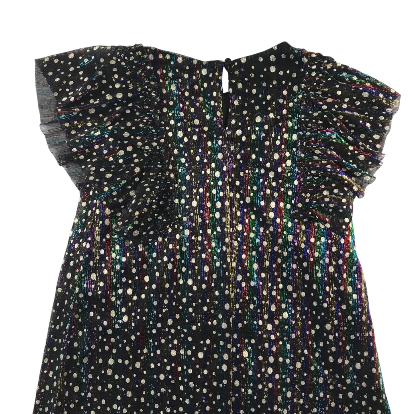 Next dress 5-6 years multicolour metallic shiny A-line