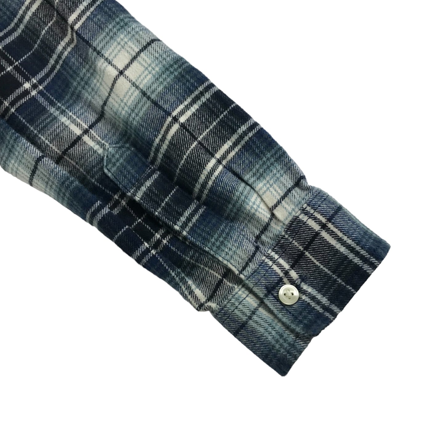 Next Shirt Age 9 Blue Check Pattern Long Sleeve Button Up Cotton