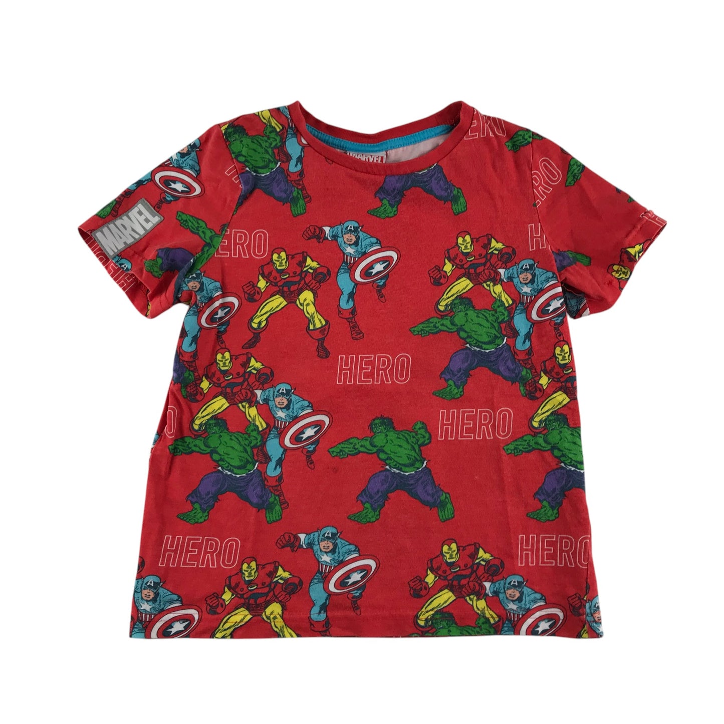 Tu t-shirt 4-5 years red Marvel heroes cotton