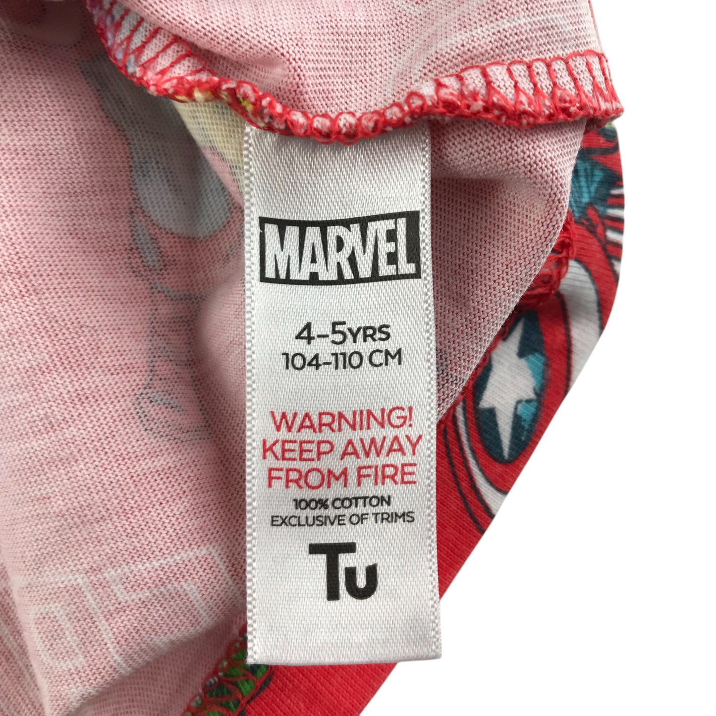 Tu t-shirt 4-5 years red Marvel heroes cotton