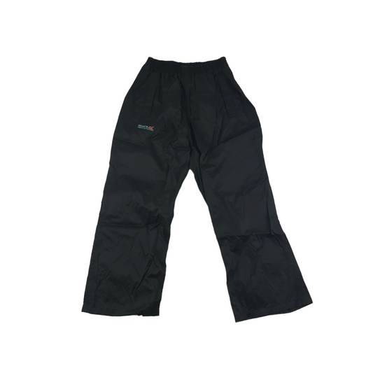 Regatta Outdoors Waterproof Trousers Age 7 Black Lightweight