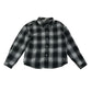 Shein Shirt Age 10 Black White Grey Check Button Up