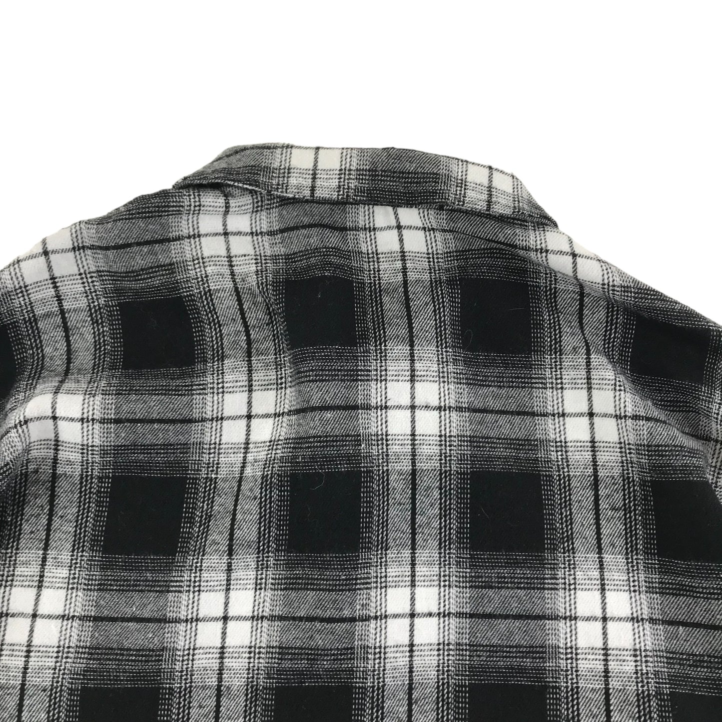 Shein Shirt Age 10 Black White Grey Check Button Up