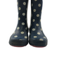 Navy Blue Polka Dot Wellies Shoe Size 11 junior
