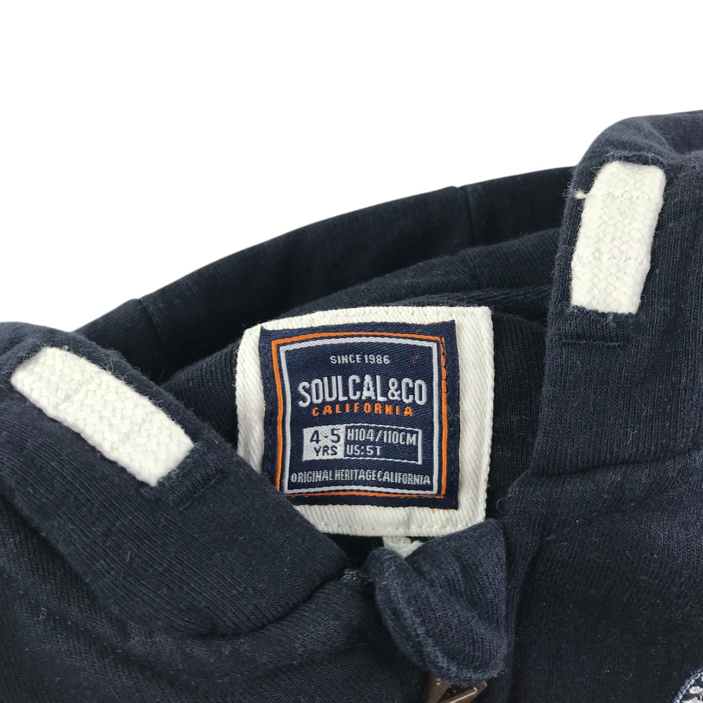 SoulCal hoodie 4-5 years navy blue full zipper hooded sweater