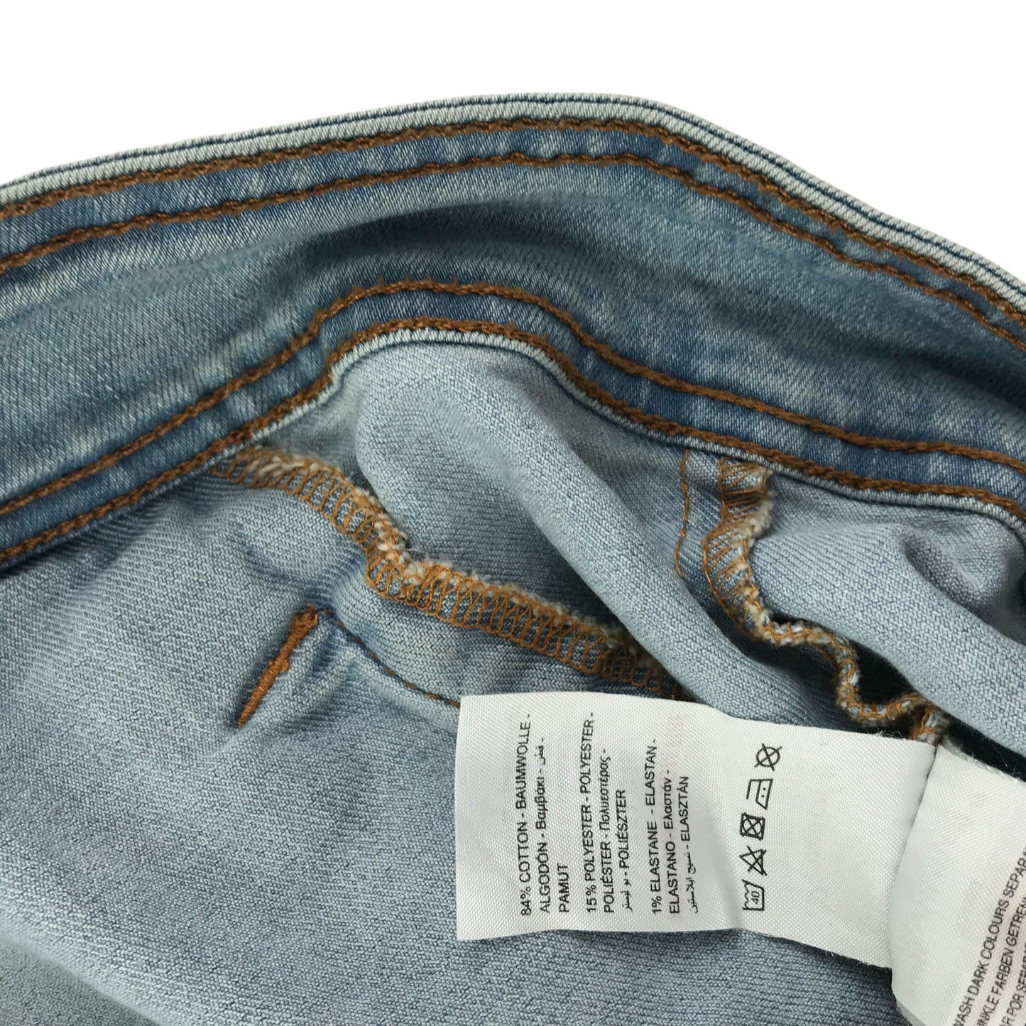 Peacocks denim jacket women's size 14 light blue button up