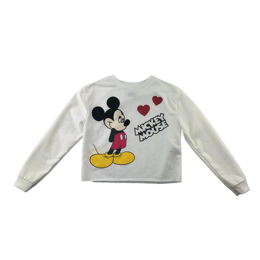 Primark sweater 9-10 years white Discord Mickey Mouse thin fabric