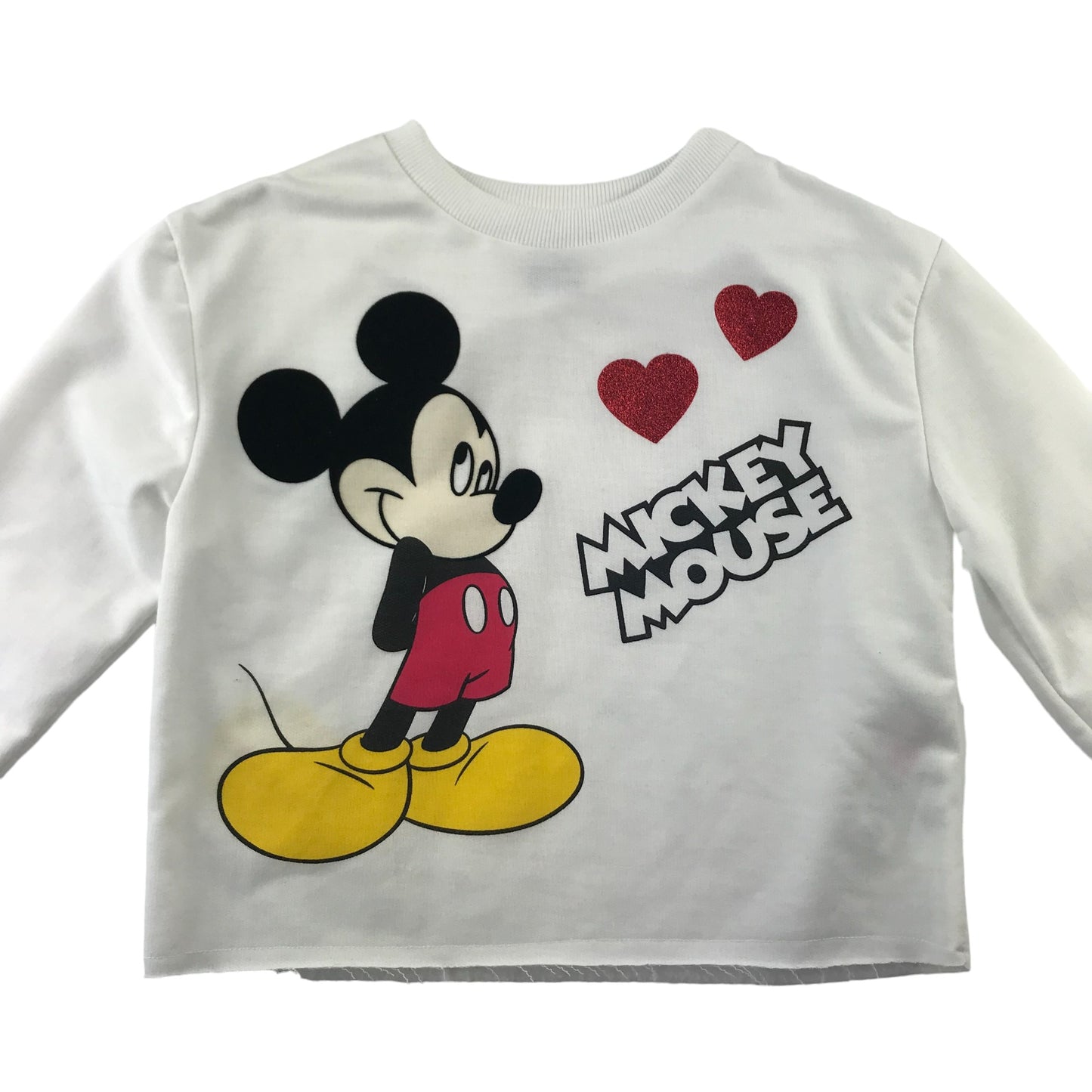 Primark sweater 9-10 years white Discord Mickey Mouse thin fabric