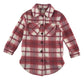 Tu shacket 5-6 years red check pattern long shirt jacket