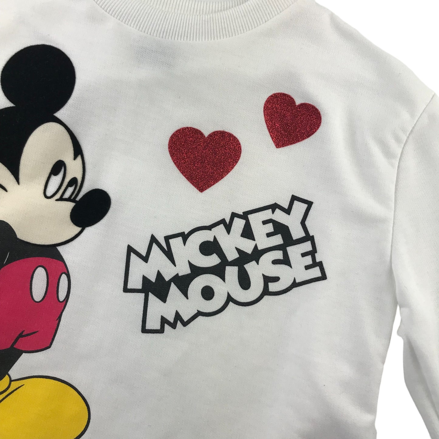 Primark sweater 9-10 years white Discord Mickey Mouse thin fabric