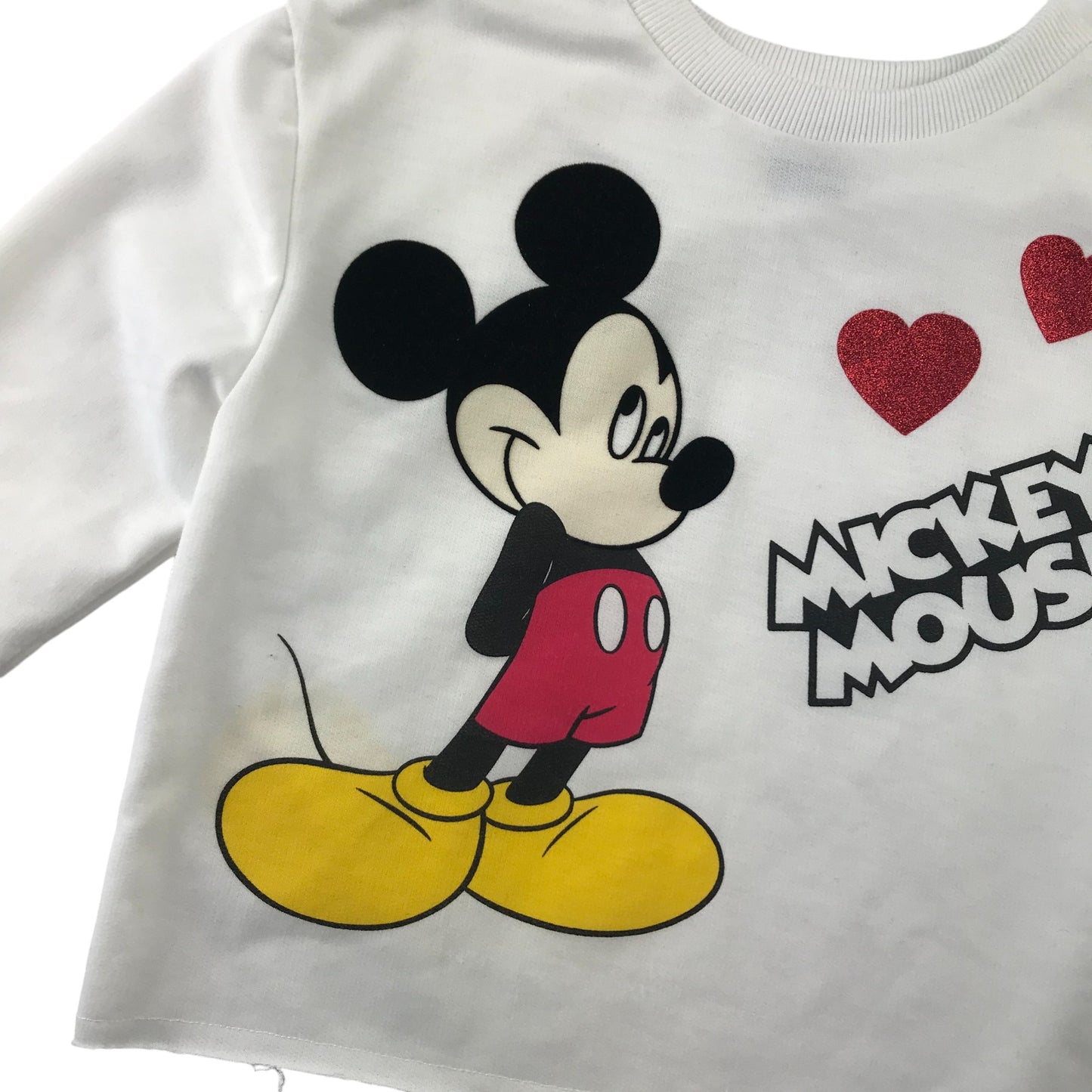 Primark sweater 9-10 years white Discord Mickey Mouse thin fabric