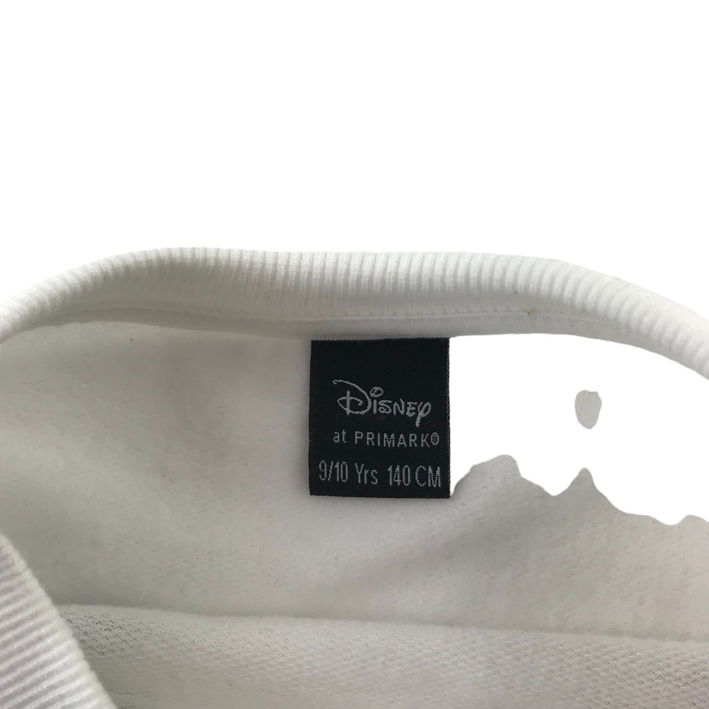 Primark sweater 9-10 years white Discord Mickey Mouse thin fabric