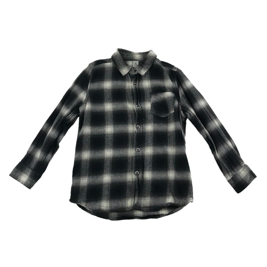 Tu Shirt Age 7 Grey check pattern button up cotton