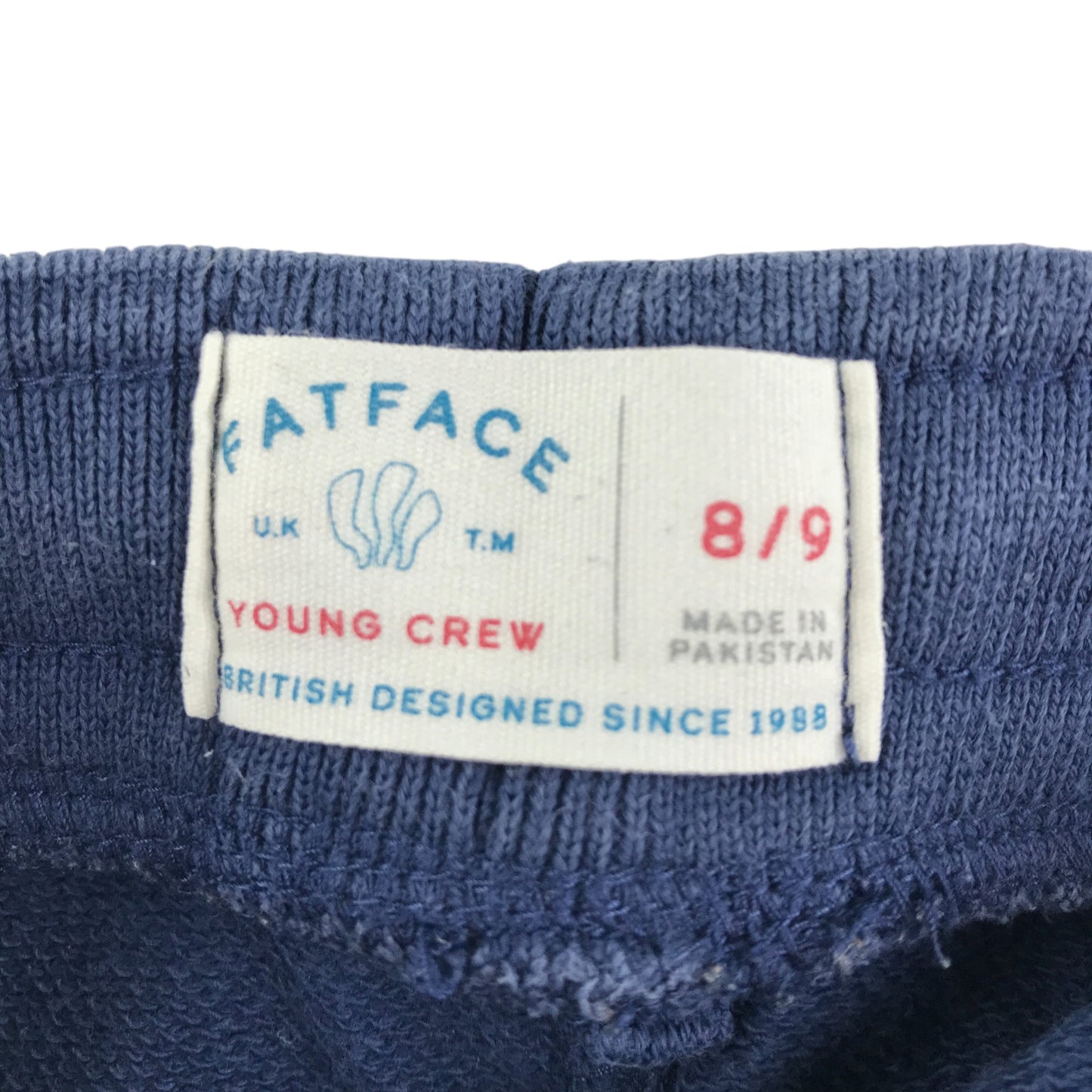 Fatface shorts 8-9 years navy blue jersey cotton