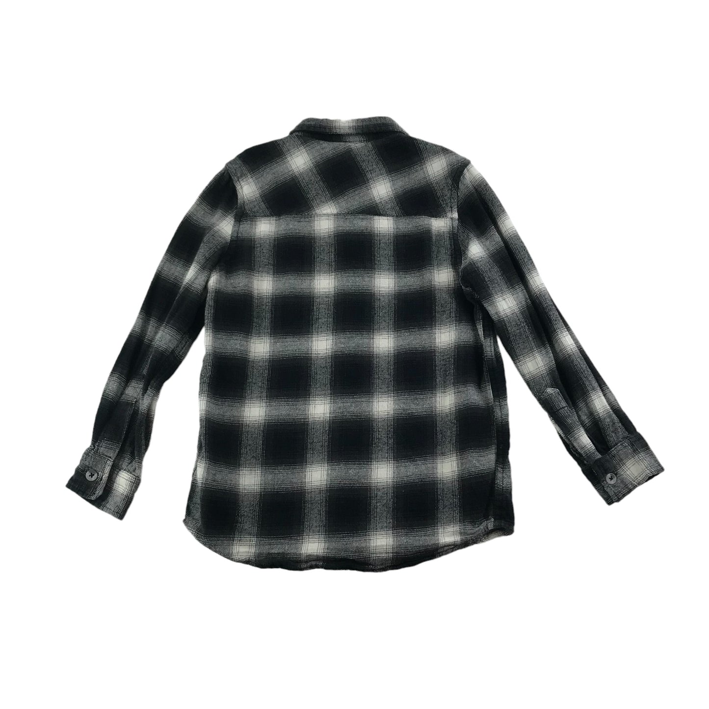 Tu Shirt Age 7 Grey check pattern button up cotton