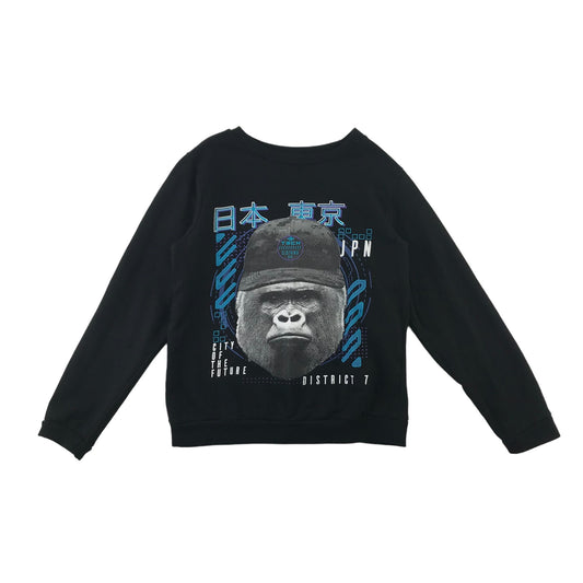 PEP&CO sweater 9-10 years black gorilla Japan graphic