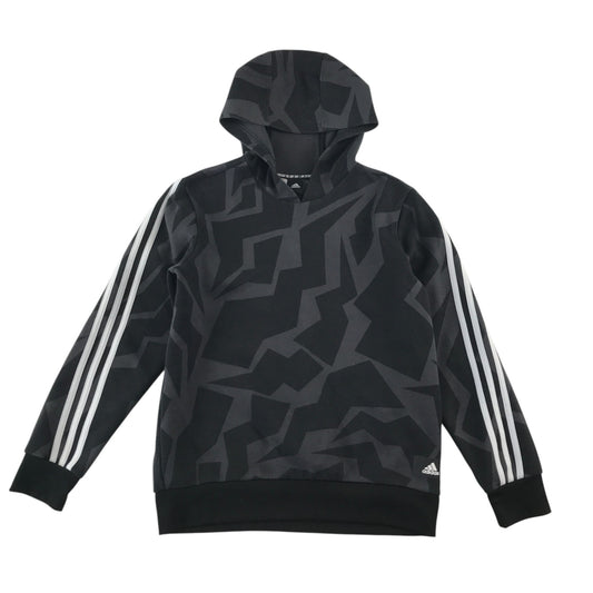 Adidas hoodie 13-14 years black and grey graphic pattern