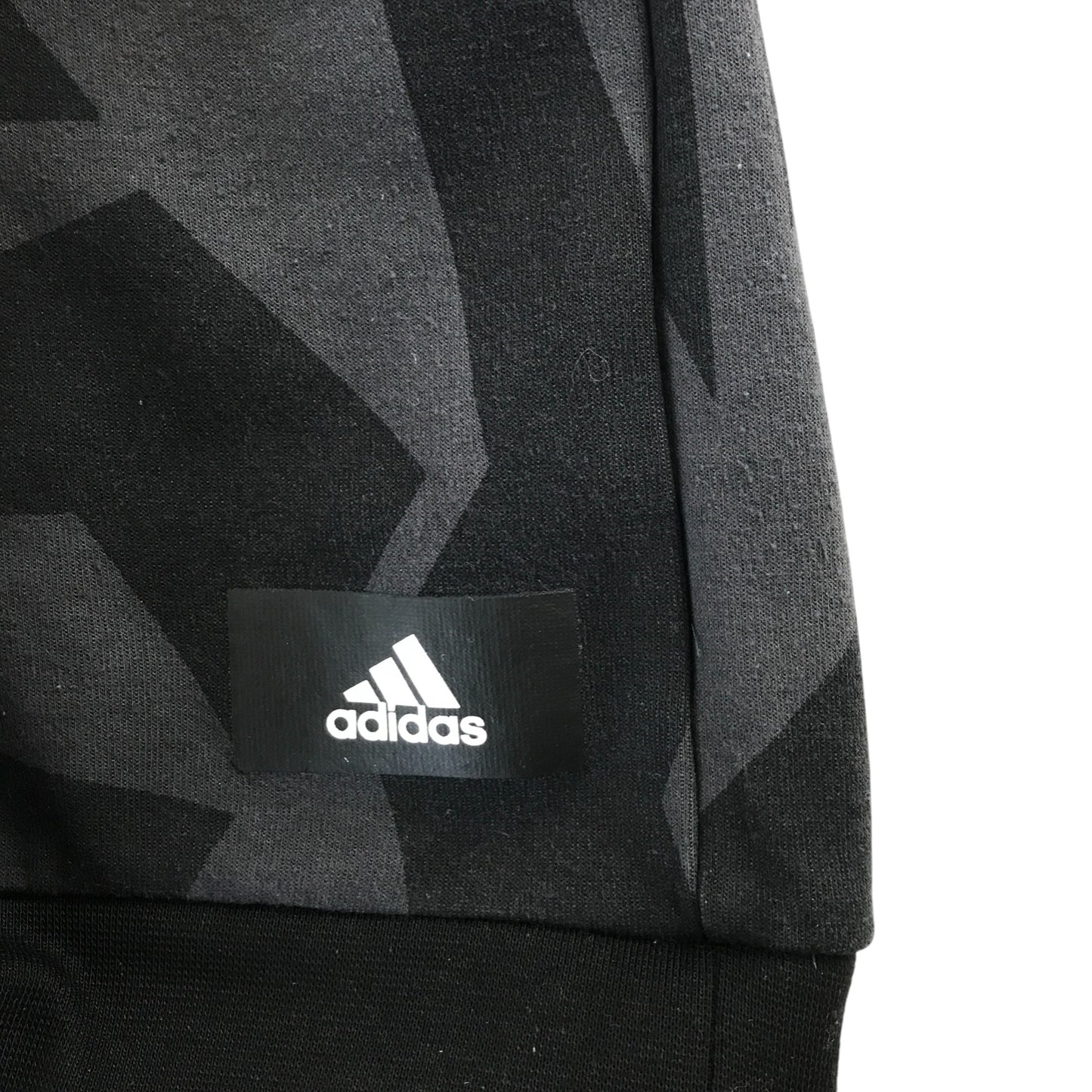 Adidas hoodie 13-14 years black and grey graphic pattern