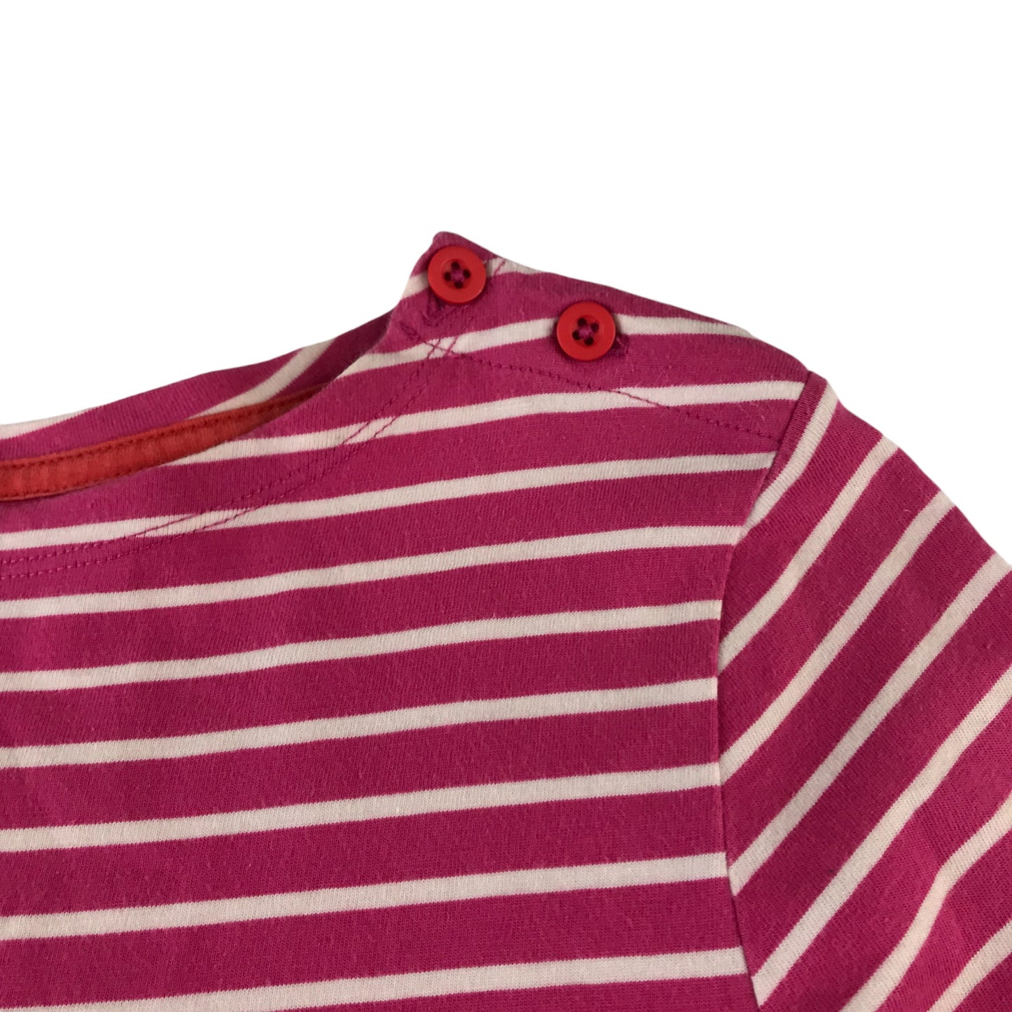 Mini Boden dress 11-12 years pink and navy stripy space pattern t-shirt dress cotton