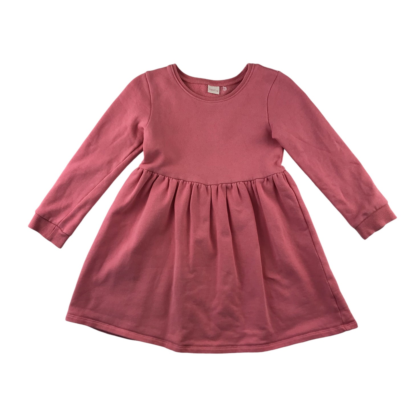 Next dress 5-6 years pink plain long sleeve jersey