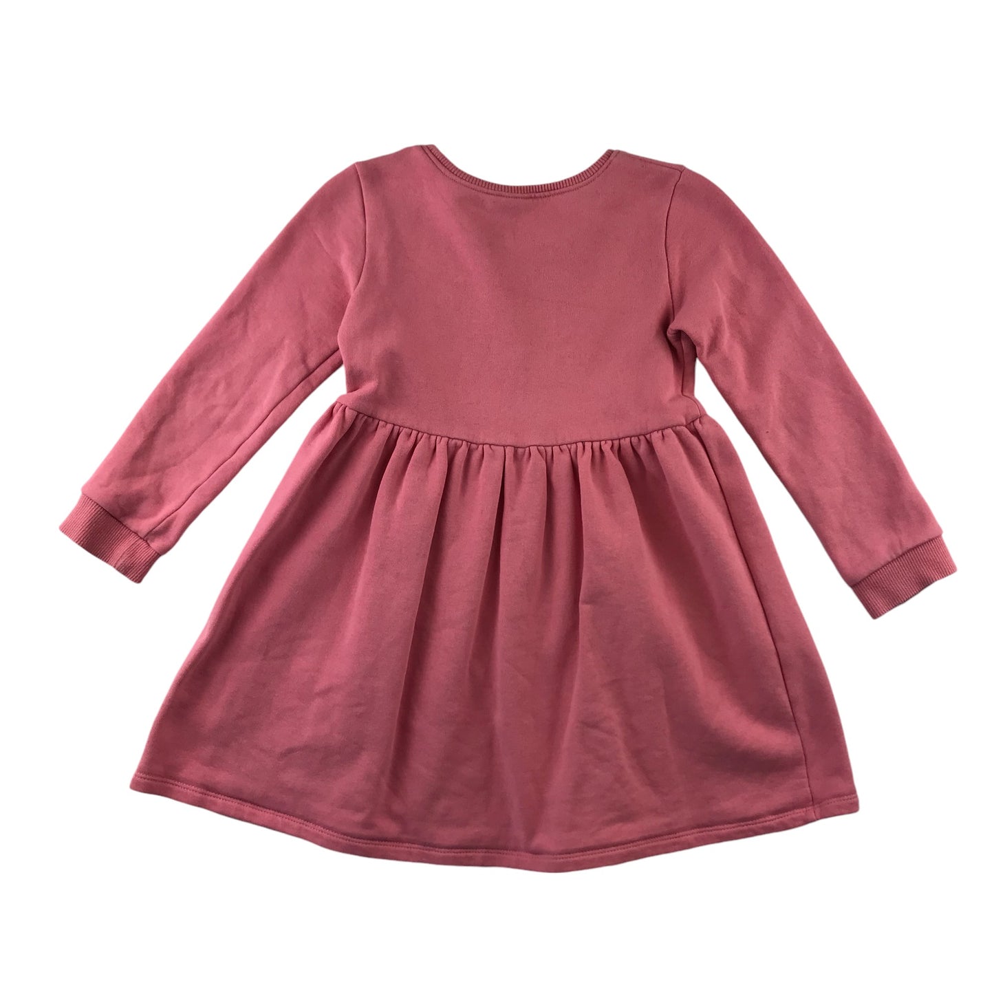 Next dress 5-6 years pink plain long sleeve jersey