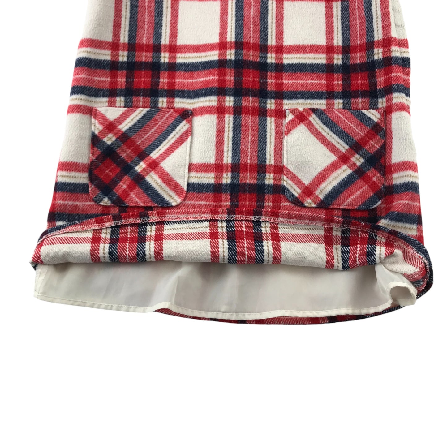 F&F dress 5-6 years red white navy checked pinafore