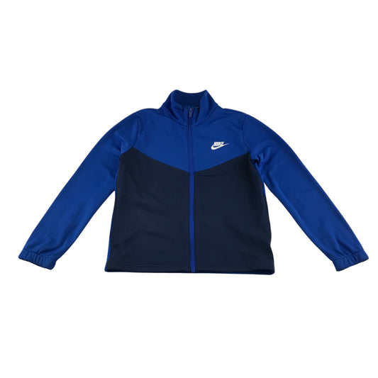 Nike sweater 9-10 year blue panelled sporty tracksuit top