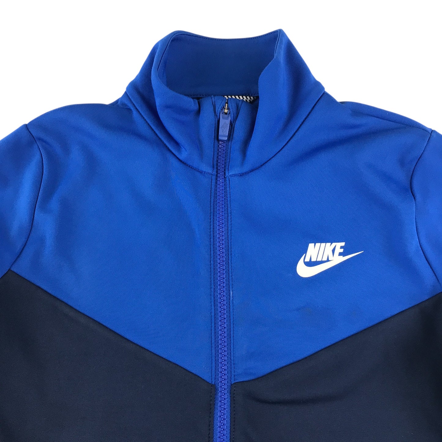 Nike sweater 9-10 year blue panelled sporty tracksuit top