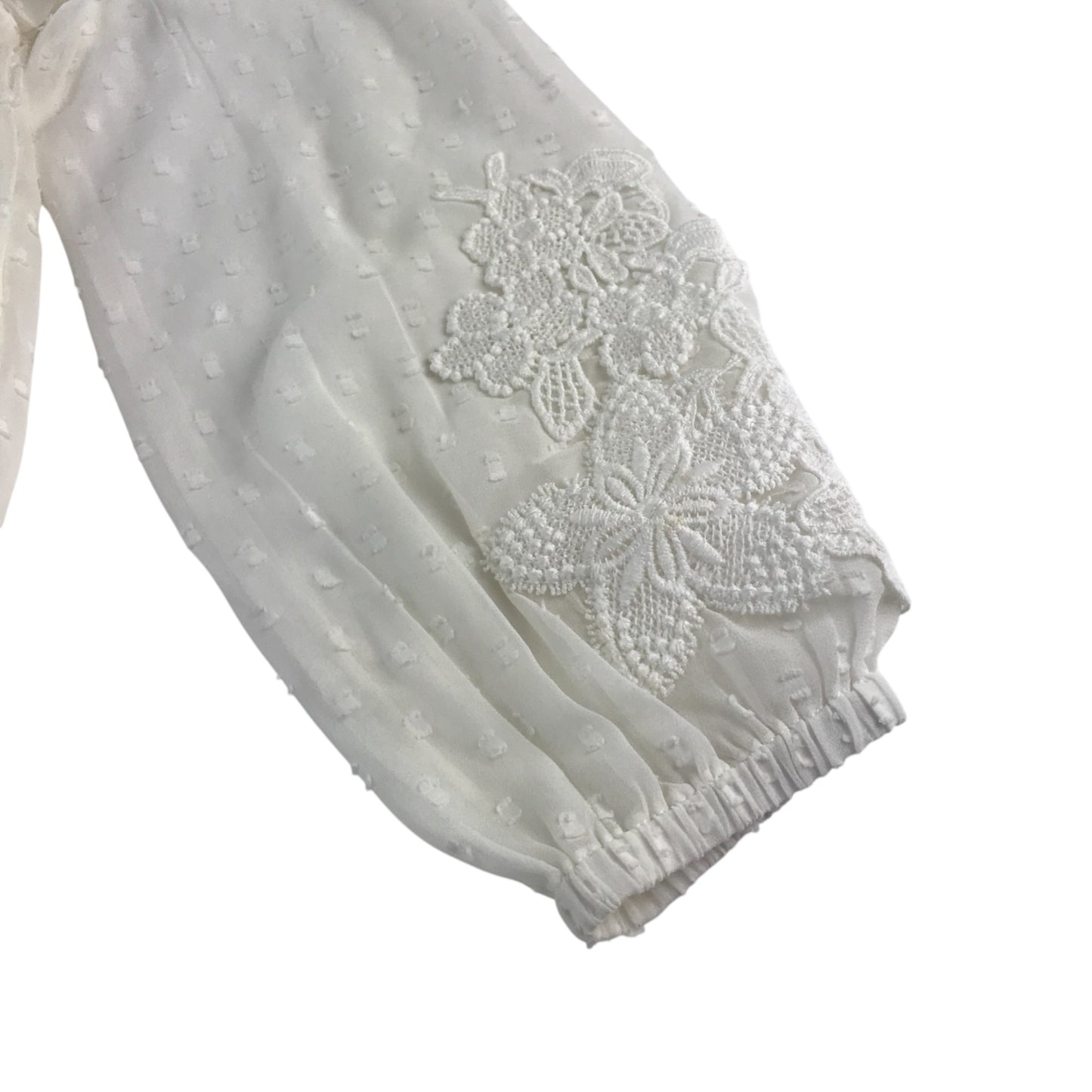 George blouse 8-9 years white floral embroidered top