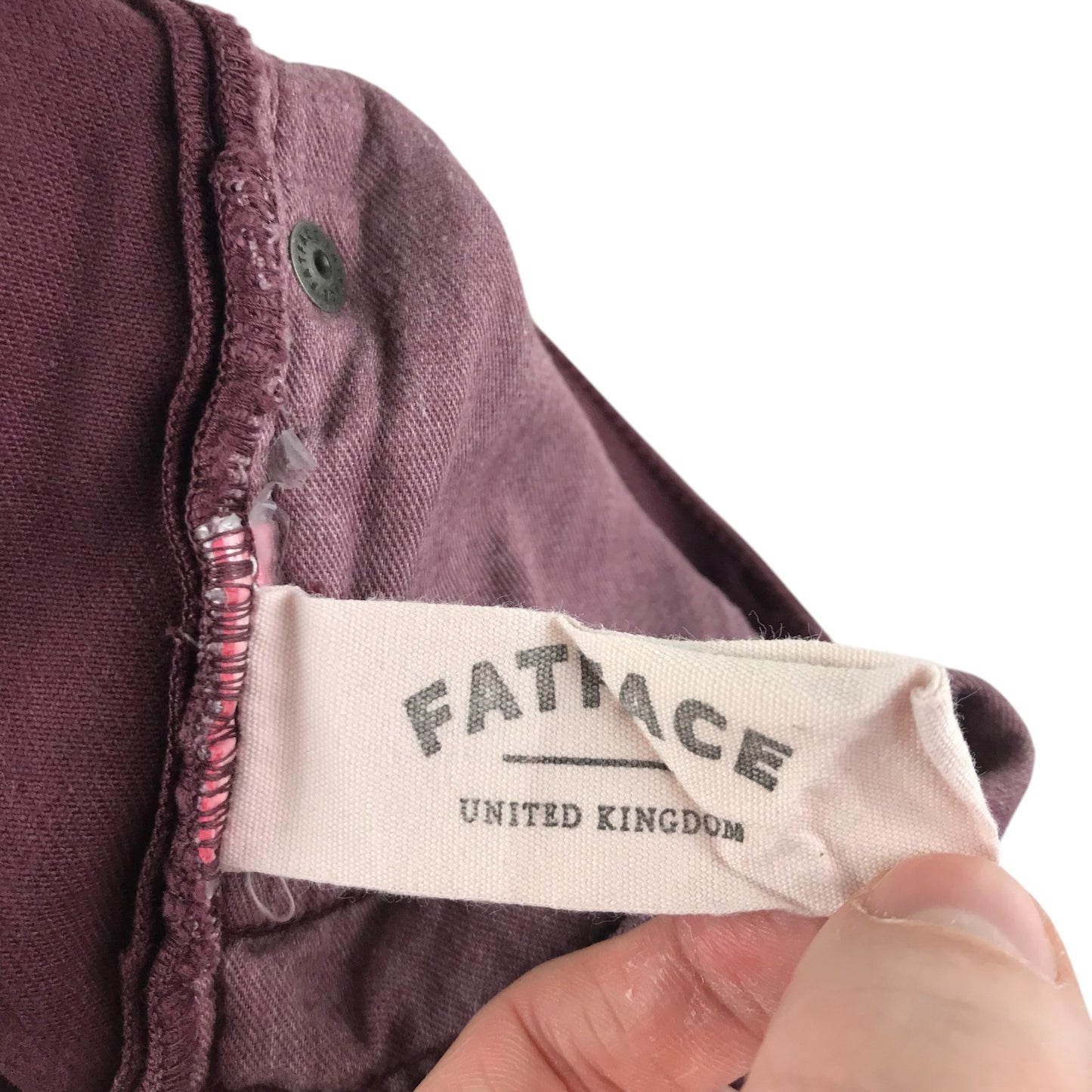 Fatface jeans womens size UK 8 burgundy low waist