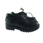 George school shoes shoe size 9 junior black leather with hook and loop strap