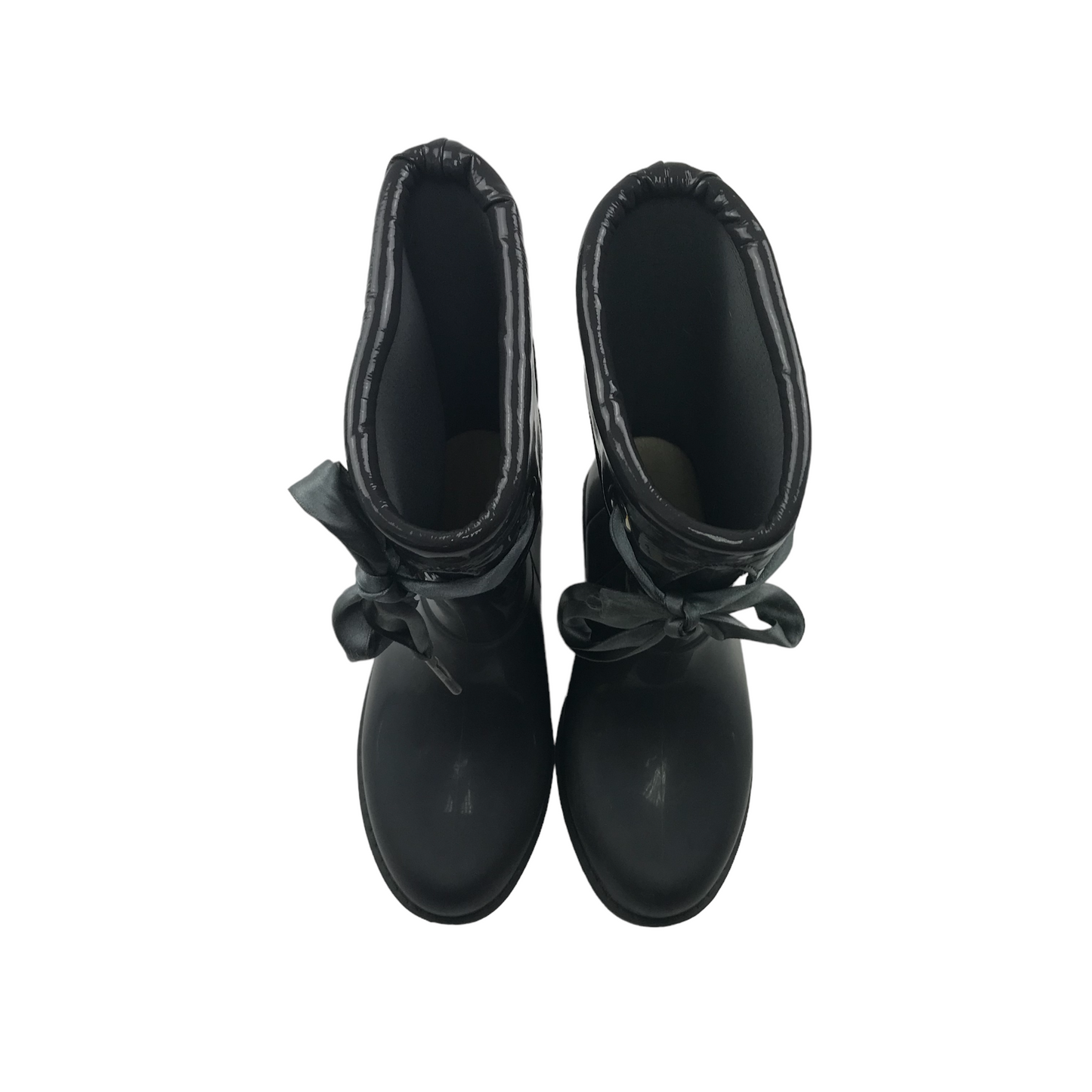 Dark Grey Bowtie Detailed Wellies Shoe Size 13-13.5 junior