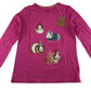 Boden t-shirt 11-12 years pink guinea pig embroidered patch design cotton