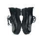 Primark shoes shoe size 3 black synthetic leather chunky low tops with laces