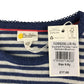 Boden t-shirt 8-9 years navy and white stripy supersoft pointelle starboard