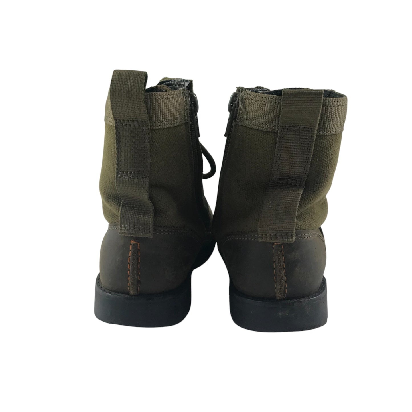 Clarks boots shoe size 13G junior khaki colour high tops with laces