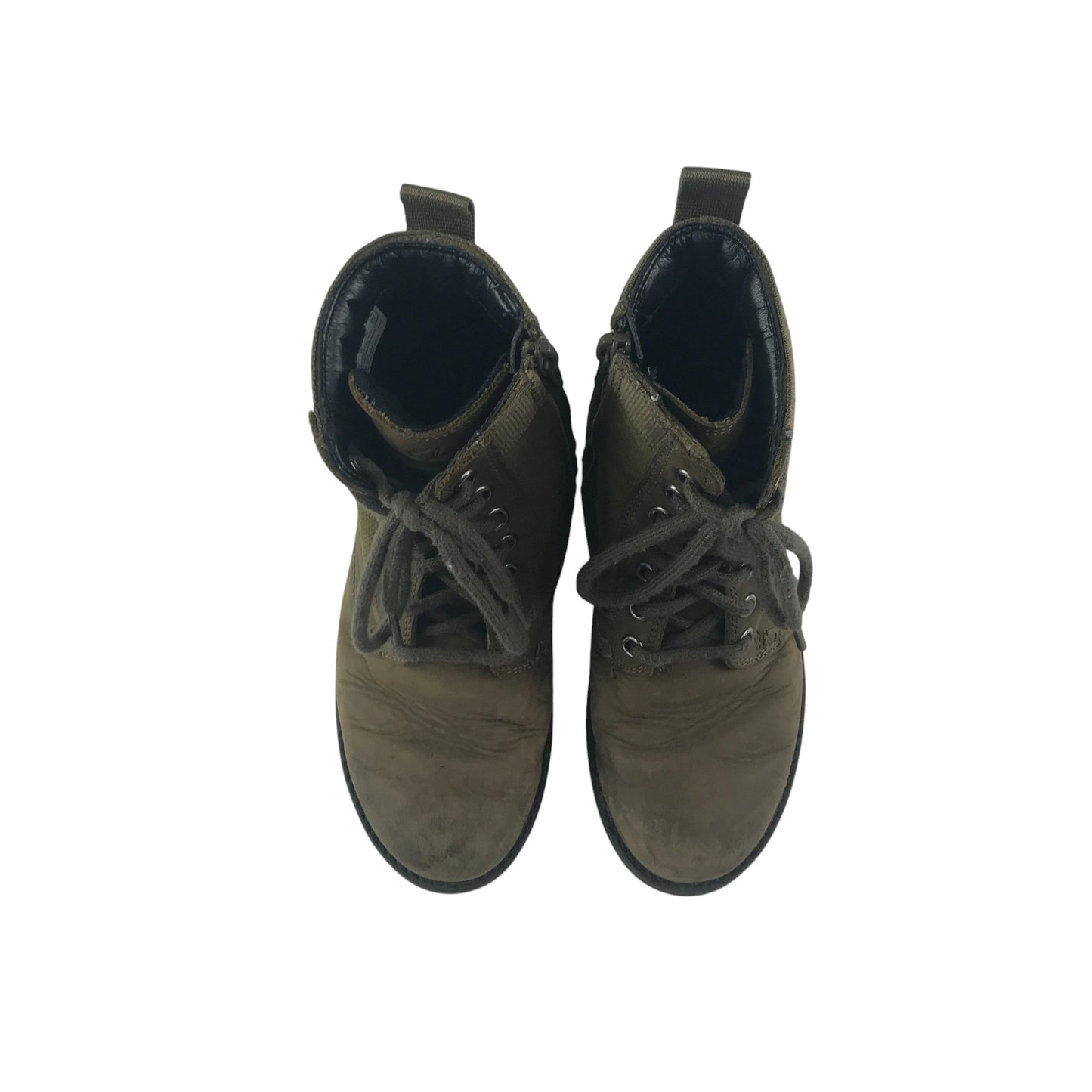 Clarks boots shoe size 13G junior khaki colour high tops with laces