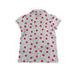 Joules polo shirt 7-8 years white with pink polka dots and rabbit patch
