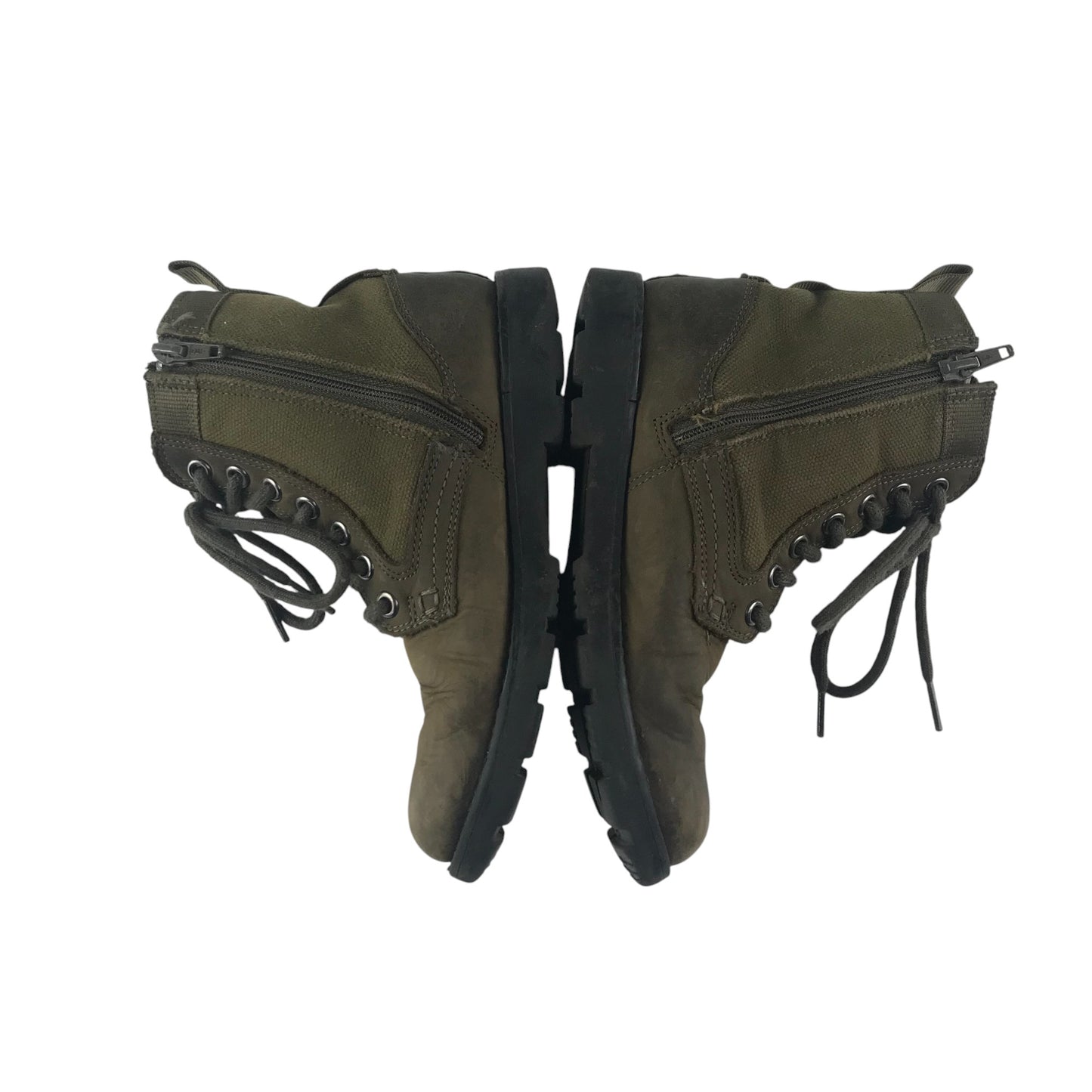 Clarks boots shoe size 13G junior khaki colour high tops with laces